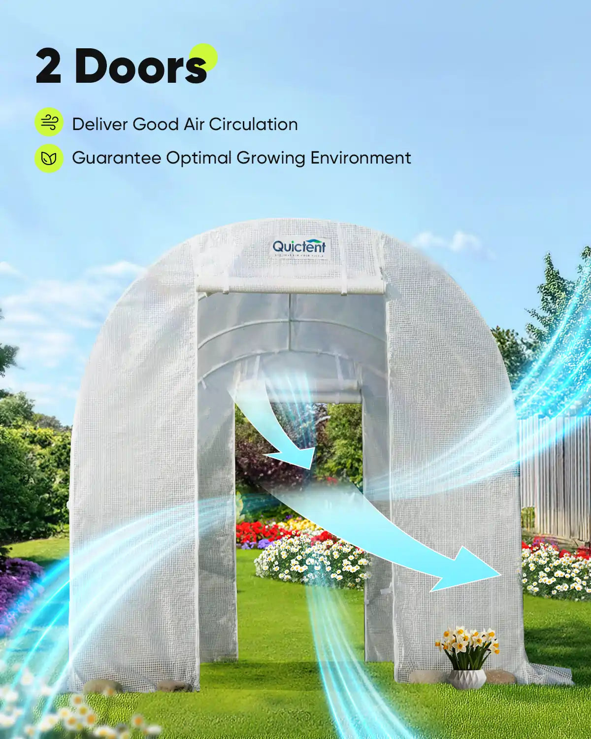 12' x 7' x 7' Walk-in Tunnel Greenhouse for Gardening, Plant Protection & Year-Round Growing - Perfect for Backyards, Small Farms & Urban Gardening