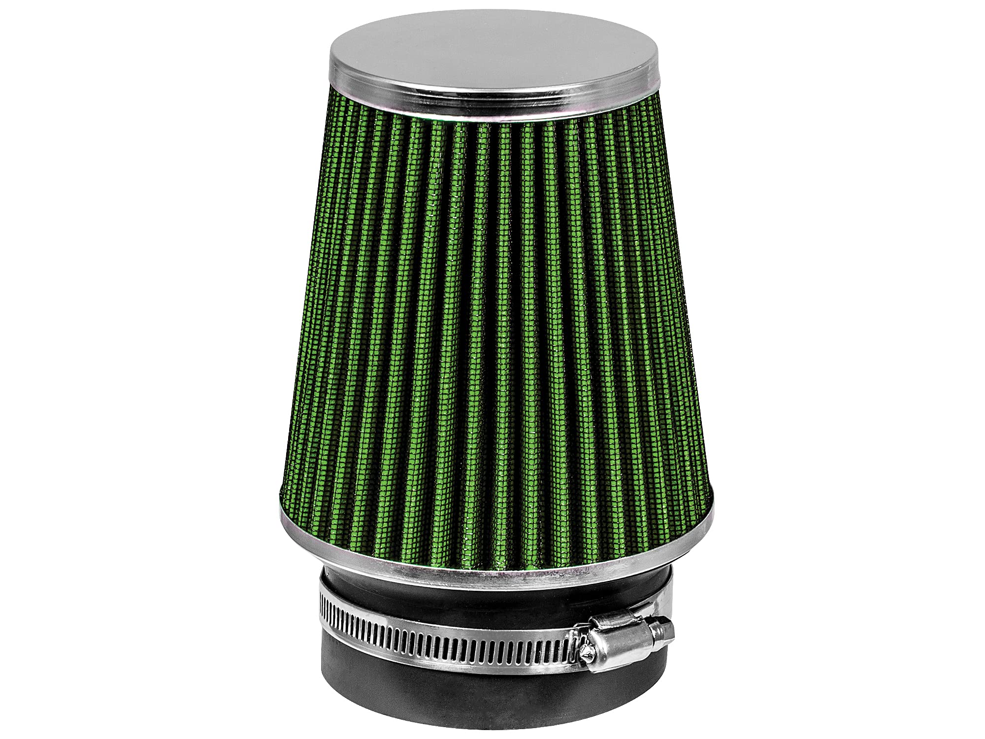 High Performance Universal Cold Air Intake Filter - 3.5 Inch Flange ID Aftermarket Auto Air Filter for Increased Engine Power & Aggressive Induction Sound (Green) | Perfect for Car Enthusiasts & Performance Upgrades