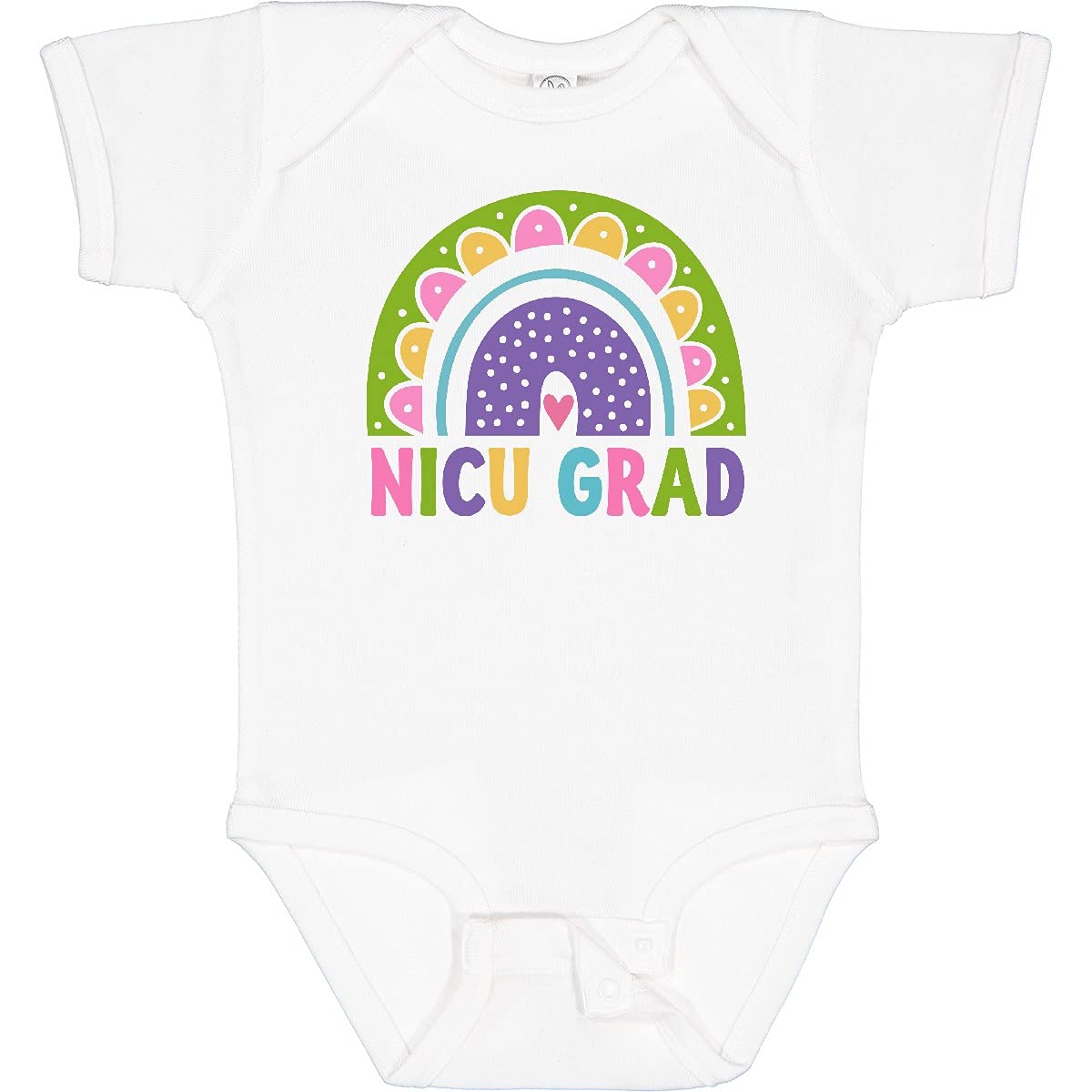 Inktastic NICU Graduate Baby Clothes - Rainbow Baby Bodysuit for Preemie & Newborn - Soft Cotton Onesie for Special Milestones, Hospital Photos & Celebrations