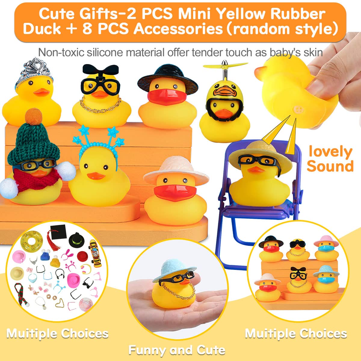Cute Rechargeable Duck Night Light - Dimmable Silicone Touch Lamp for Nursery, Kids Room & Breastfeeding | Portable Squishy Animal Nightlight for Adults & Baby Decor