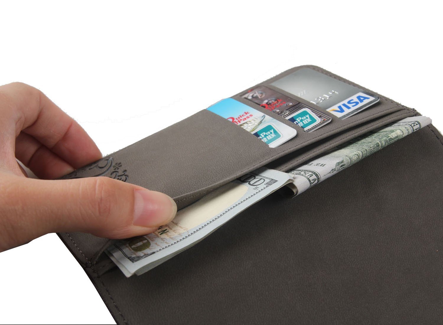 Premium Genuine Leather Wallet Case for Motorola Moto G Stylus/G8 Stylus/G Pro (6.4