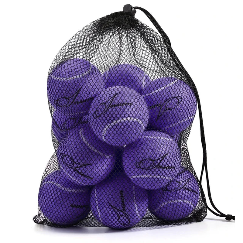 12 Pack Dog Tennis Balls with Mesh Storage Bag - Durable Fetch Toys for Small & Large Dogs - Perfect for Outdoor Play, Training & Beach Trips