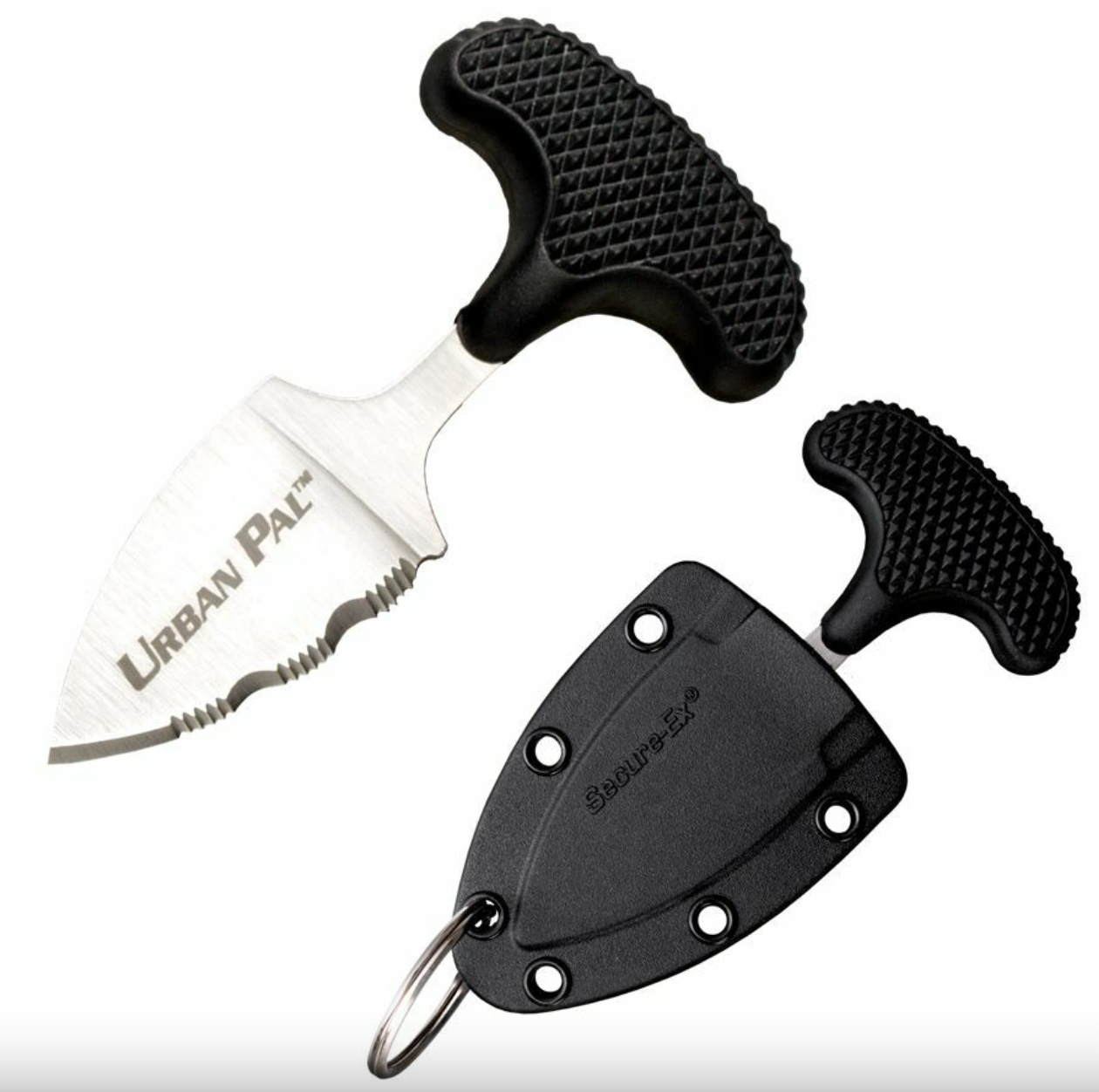 Cold Steel CS 43LS Urban Pal Neck Knife - Fixed Blade Tactical Knife with Kray-Ex Grip Handle | EDC, Outdoor Survival, Camping & Self Defense Tool