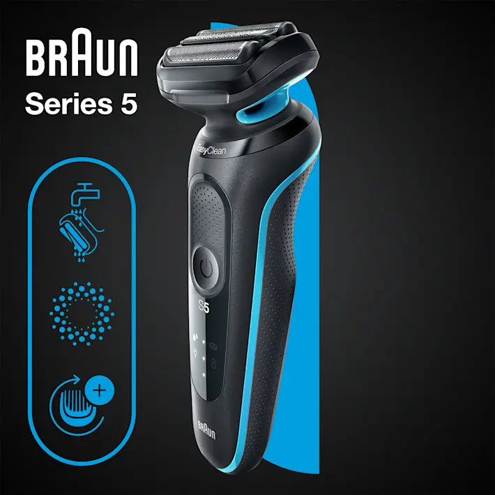 Philips Series 5000 Wet & Dry Electric Shaver for Men - 51M1000s Rechargeable Cordless Razor with Precision Blades - Perfect for Travel, Gym & Daily Shaving Routine