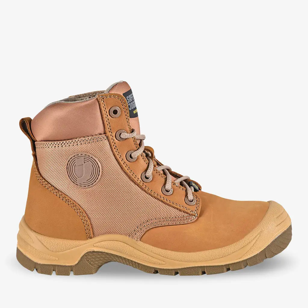 Safety Jogger RUSH S3 ASTM F2413:2018 EN ISO 20345:2011 Side Zip Camel Safety Shoes - Lightweight Work Boots for Construction, Warehouse & Industrial Safety