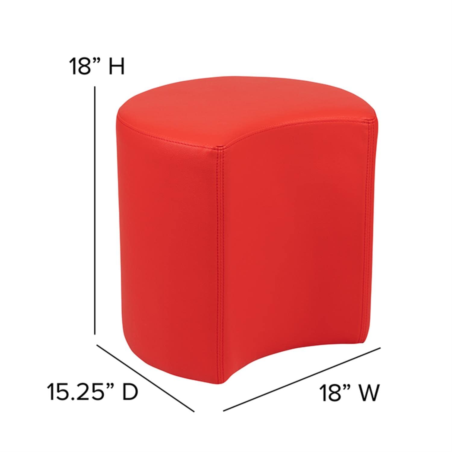 Flash Furniture Nicholas Soft Seating Flexible Moon Chair for Classrooms, Libraries & Common Areas - 18