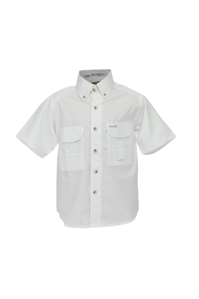 Kids Fishing Shirt Short Sleeves - UPF 50+ Sun Protection, Quick Dry & Breathable for Boys & Girls - Perfect for Outdoor Fishing, Beach & Summer Activities