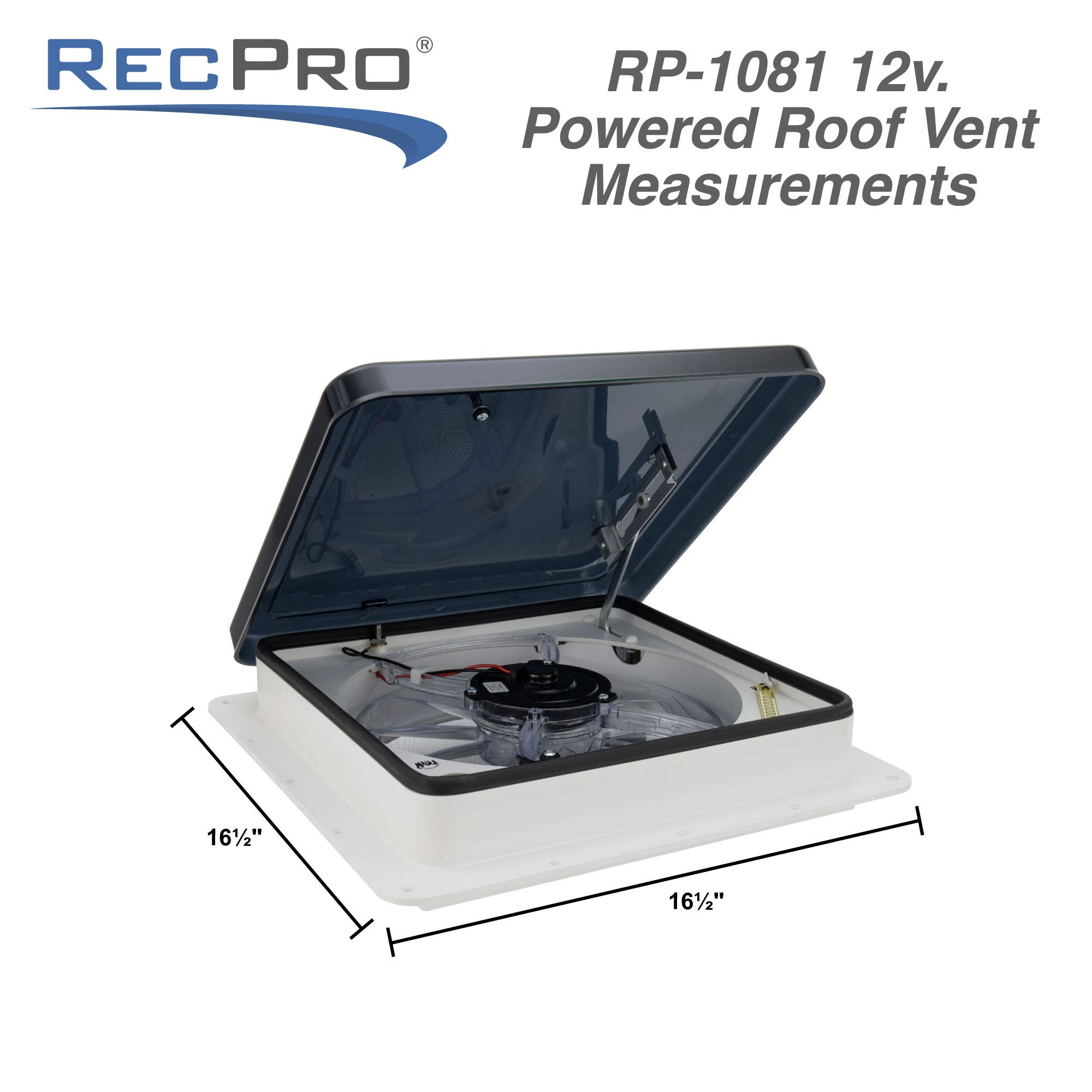 RecPro RV Roof Vent Fan - Fan-Tastic 7350 High-Powered 13-Speed Camper Ventilation Fan with Rain Sensor & Remote | White High-Profile RV Roof Vent | Perfect for RV, Camper, and Travel Trailer Air Circulation & Temperature Control