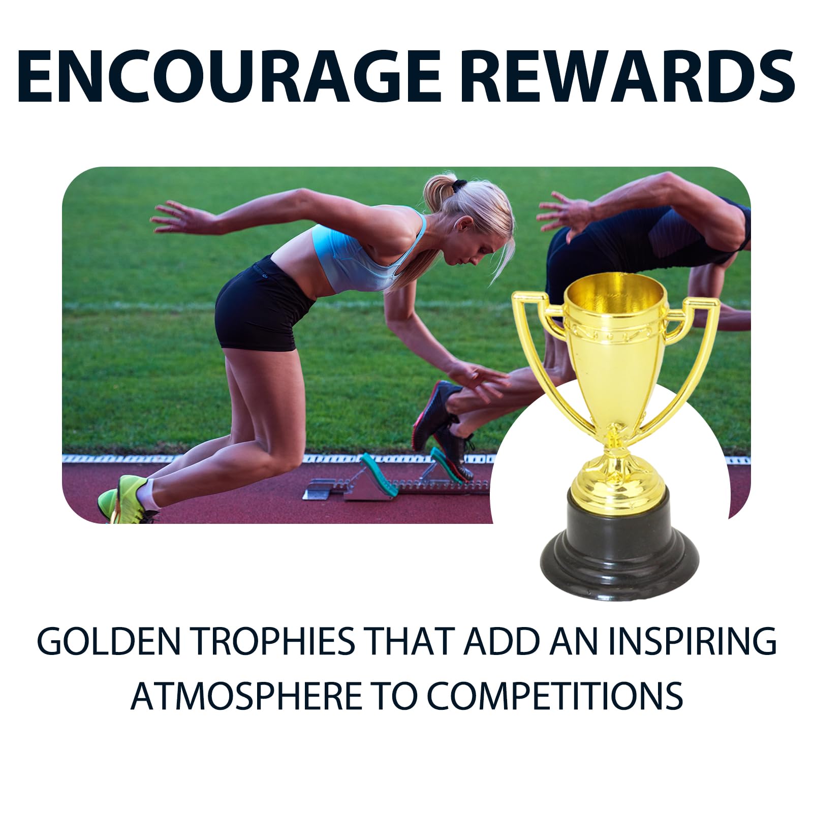 NIIIYTYB Mini Gold Trophy Cups for Kids - Small Award Trophies for Sports Tournaments, Competitions, School Events & Birthday Parties - Perfect for Recognition Ceremonies and Prize Giving