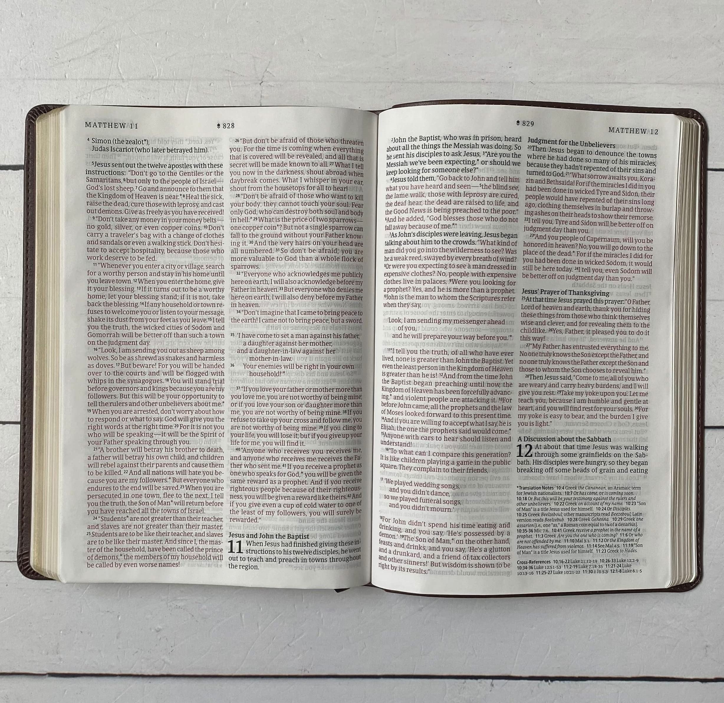Hand Illustrated & Laser Engraved NLT Filament Bible - Brown Leather Cover with Optional Name Engraving - Perfect Personalized Gift for Weddings, Baptisms, Graduations & Birthdays - Ideal for Religious Ceremonies, Bible Study & Spiritual Gifting