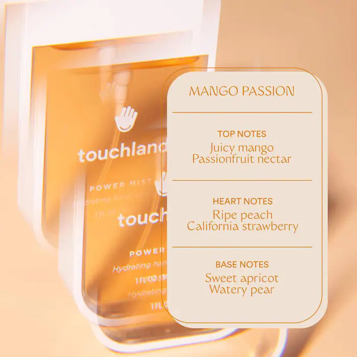 Power Mist Hand Sanitizer & Moisturizer by Touchland | Alcohol-Based Hydrating Hand Spray for On-the-Go Use | Travel, Office, Gym & Daily Hygiene Essential