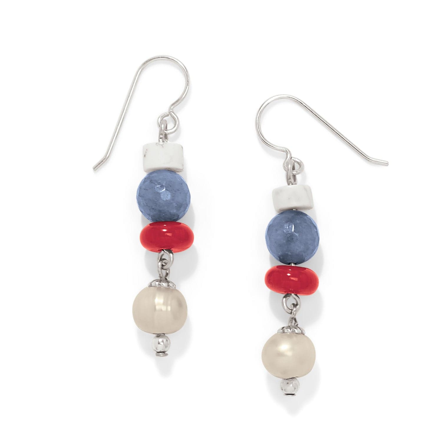 Americana Beach French Wire Earrings - Vintage Style Dangle Earrings for Women - Perfect for Summer, Boho, and Beach Outfits