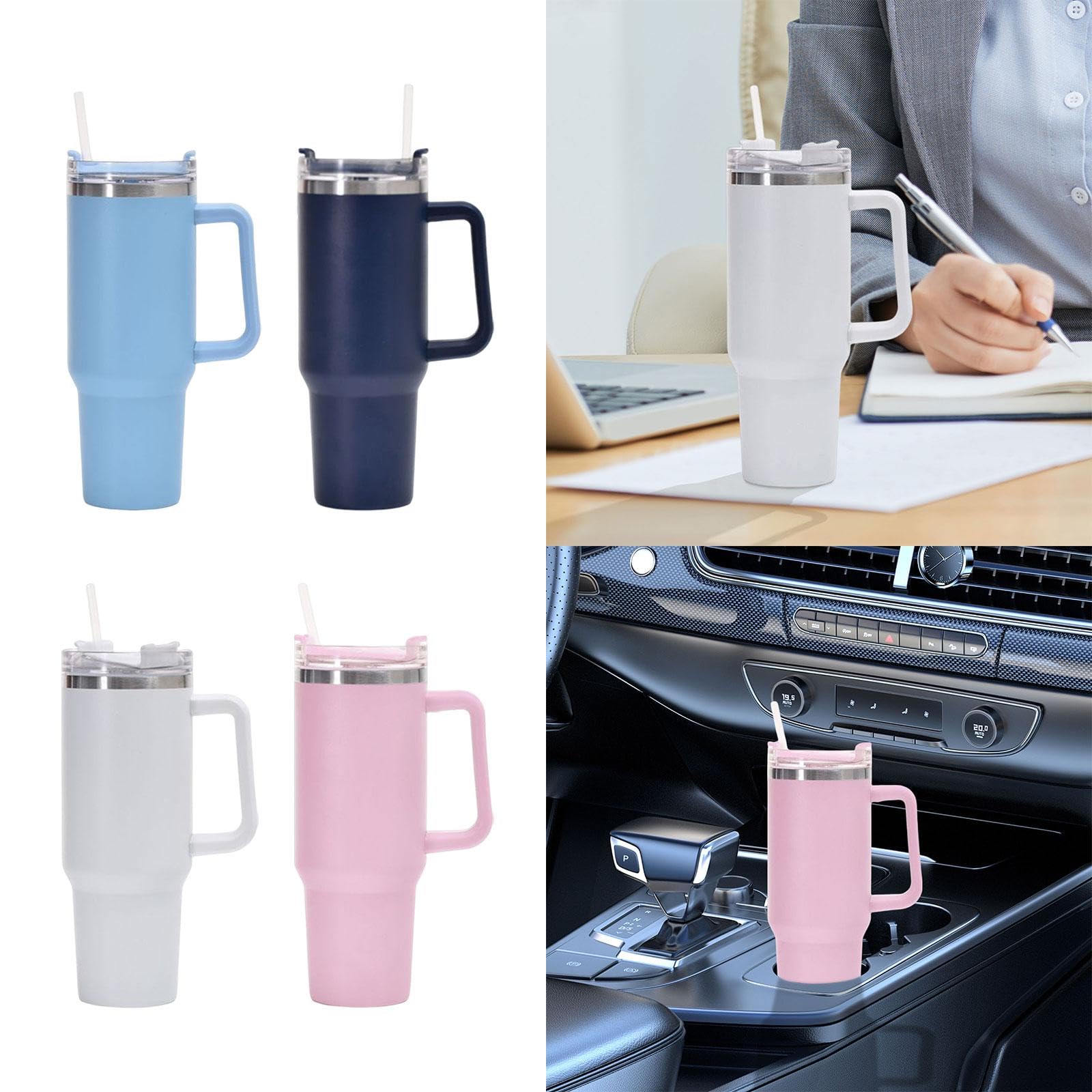 CALANDIS® 40Oz Stainless Steel Thermal Mug - Insulated Travel Water Bottle for Men & Women, Light Blue | Keeps Drinks Hot/Cold for Hours | Perfect for Gym, Hiking, Office & Outdoor Activities