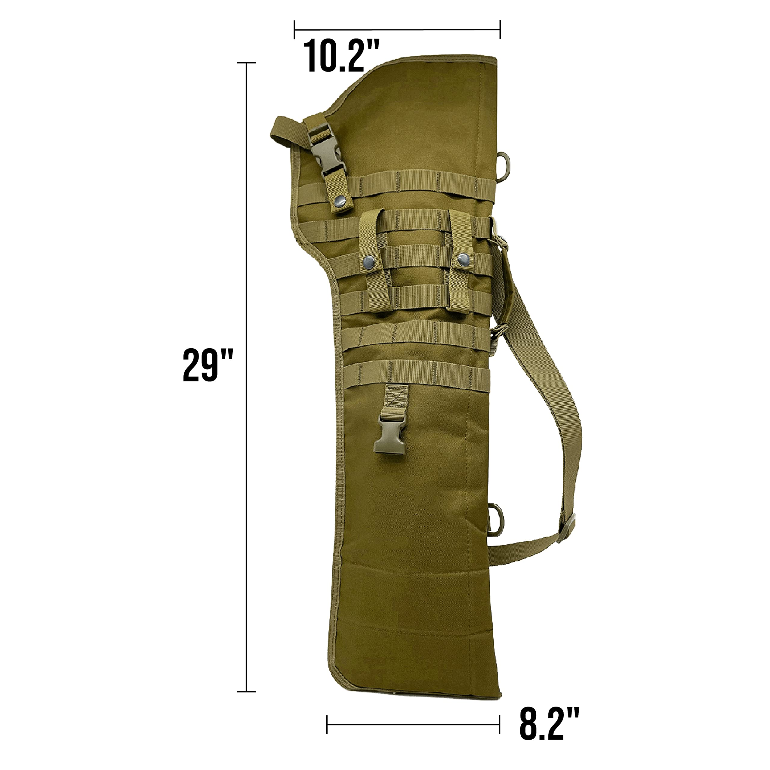 Silfrae Tactical Shotgun Scabbard - Adjustable Rifle Shoulder Bag for Hunting & Outdoor Shooting | Durable Nylon Gun Carrier for Shotguns & Rifles | Perfect for Range Days, Hunting Trips & Tactical Training
