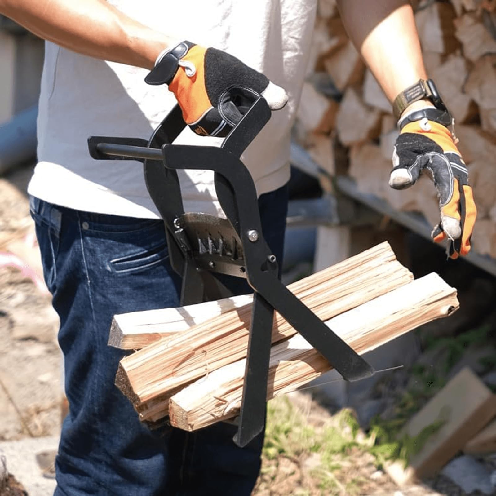 Portable Kindling Wood Splitter - Foldable Manual Firewood Maker & Log Splitter Wedge for Camping, Hiking, and Outdoor Fire Pits | Perfect for Backyard BBQs, Bonfires, and Survival Kits