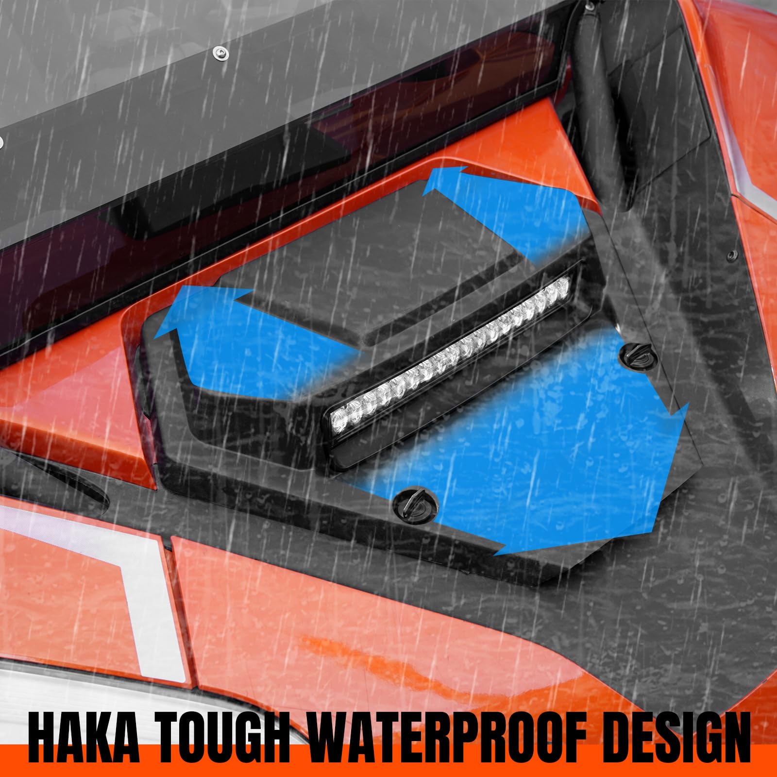 HAKA TOUGH Sport Hood Scoop for CF Moto ZForce 950 (2020-2024) | Front Turbo Hood Scoop with LED Lights | Z Force 950 H.O. EX Sport Accessories | Off-Road & Adventure Riding Upgrade