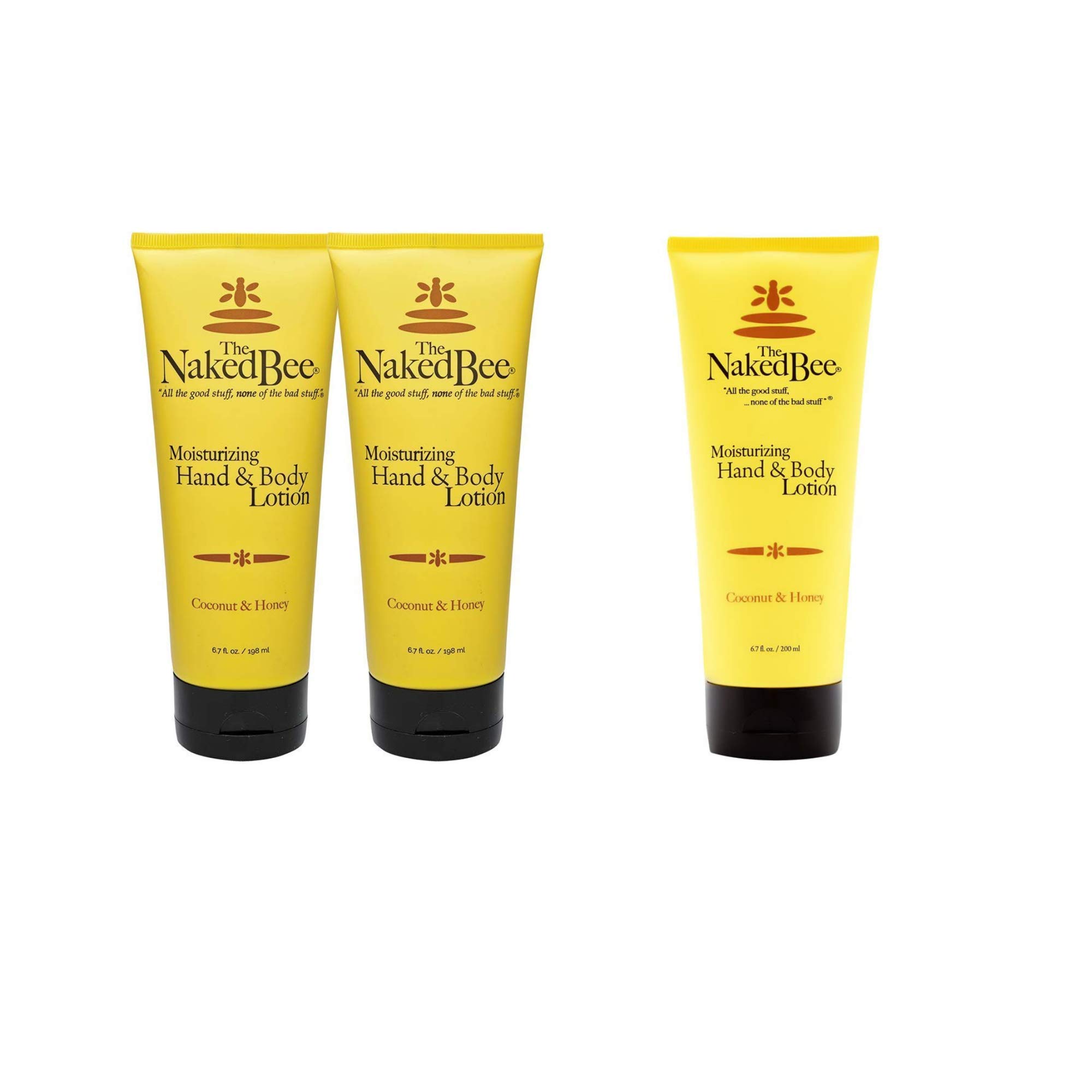The Naked Bee Coconut & Honey Moisturizing Hand & Body Lotion 6.7oz - Natural Hydration for Dry Skin | Perfect for Daily Use, Travel & Gift Giving
