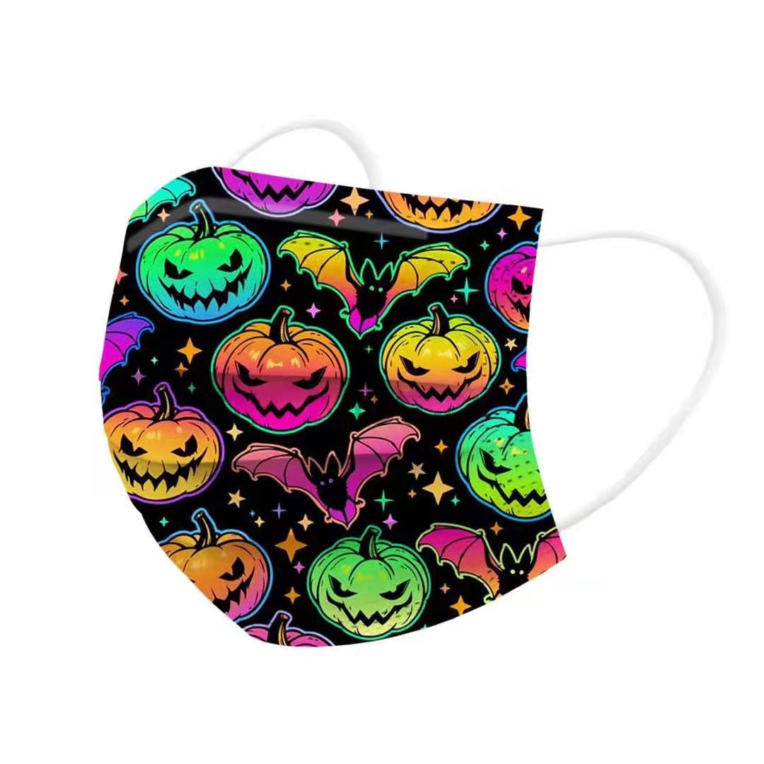 Halloween Face Masks - Printed Flat Masks for Adults & Kids | Costume Party, Trick or Treating, Spooky Events