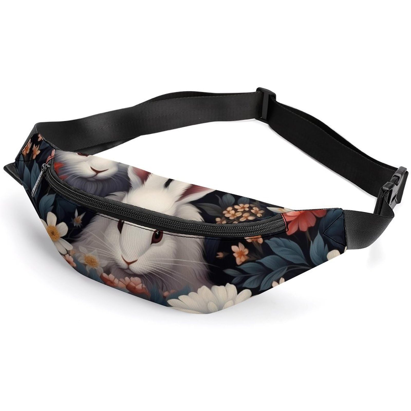 Stylish Adjustable Rabbit Flower Belt Bag - Crossbody Waist Pouch for Women & Men | Perfect for Travel, Festivals & Everyday Use