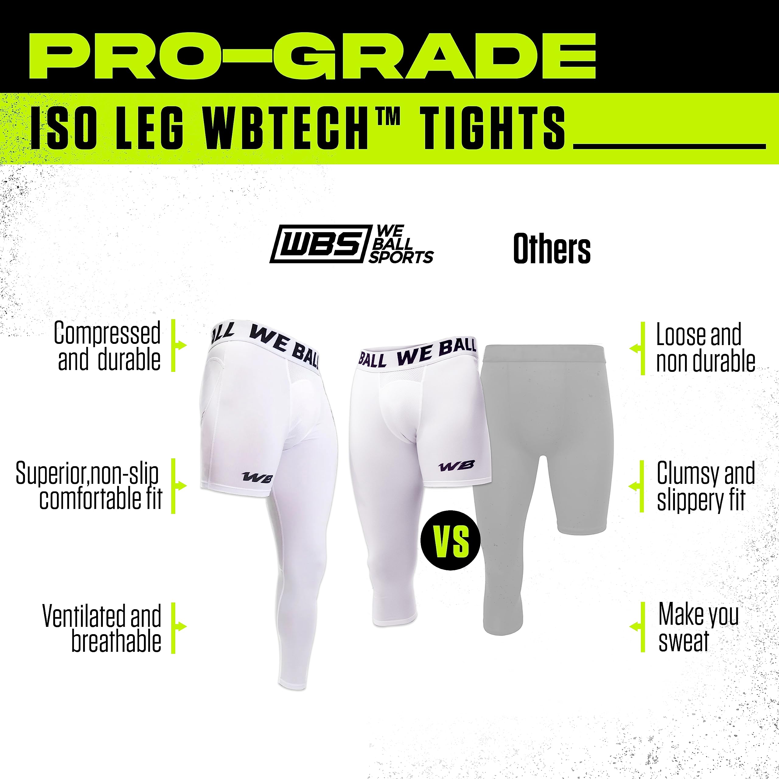 Men's Athletic Compression Tights - Single Leg Sports Base Layer for Running, Workout & Recovery | High-Performance One Leg Compression Leggings for Gym, Cycling & Active Lifestyle