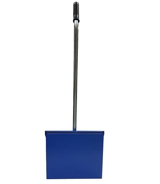 Stainless Steel Upright Lobby Dustpan with Broom - Heavy Duty Commercial Cleaning Tool for Office, Hotel, and Restaurant Floors