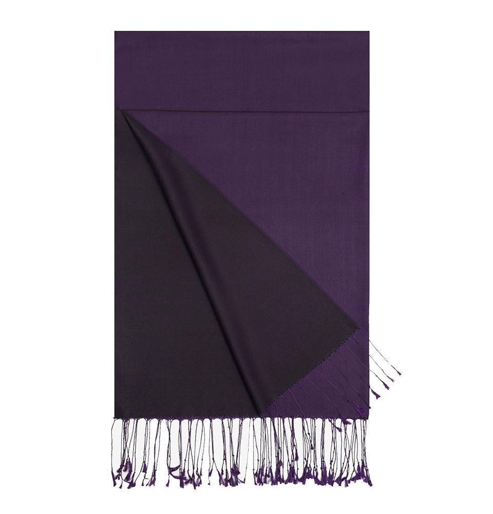 Aker Double Sided Silk Hijab Shawl Scarf - Premium Soft Muslim Headscarf Wrap for Women (Purple #389) | Perfect for Prayer, Daily Wear & Special Occasions