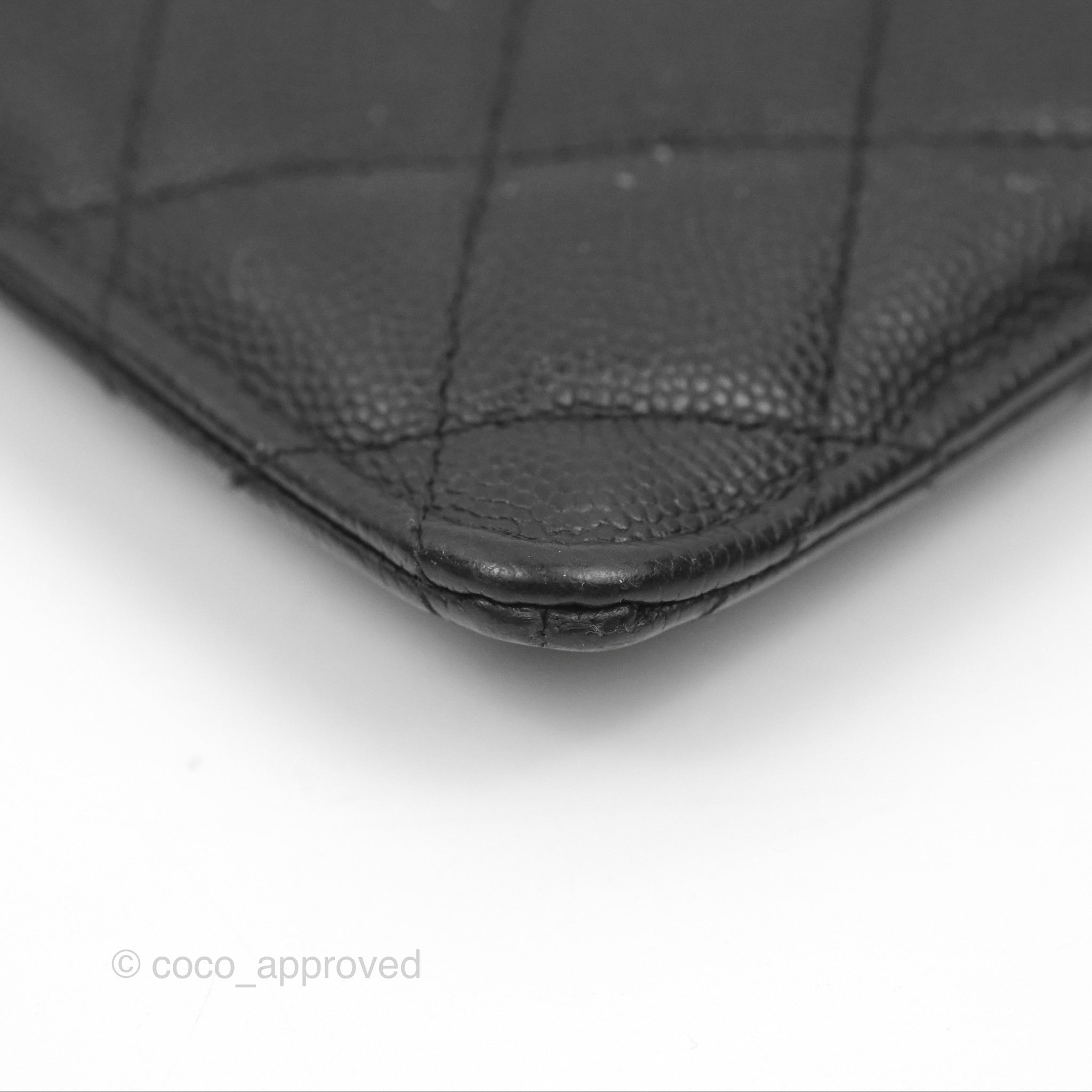 Chanel Classic Long Wallet Pouch Black Caviar Leather - Luxury Designer Wristlet Clutch for Women | Perfect for Evening Events, Parties & Daily Use