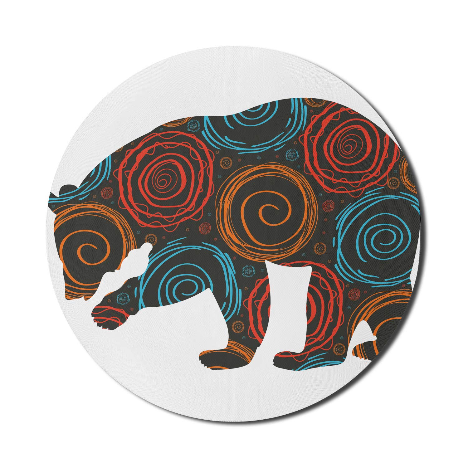 Ambesonne Round Non-Slip Gaming Mouse Pad - 8