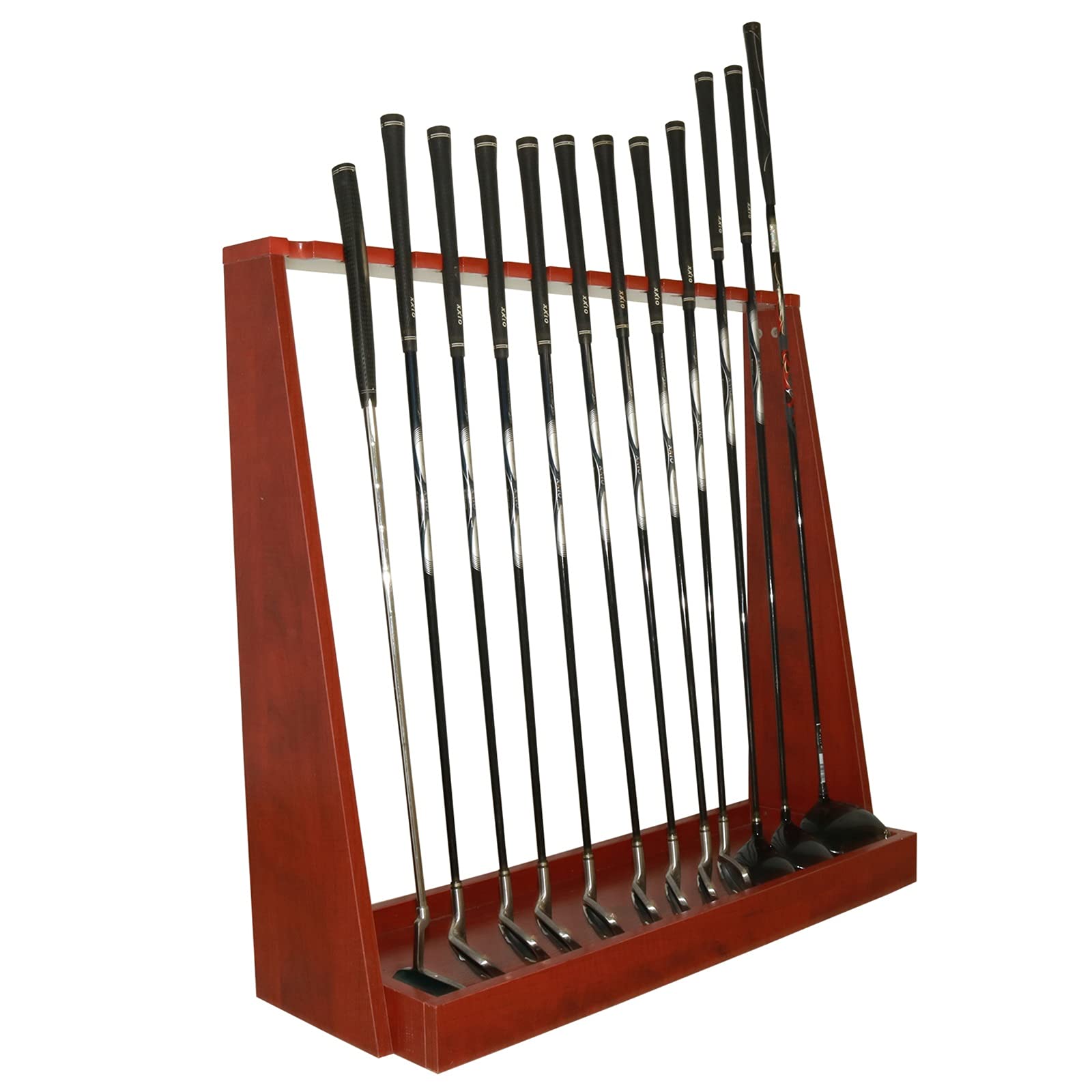 Premium Wooden Golf Club Rack Organizer - 13 Slot Putter Holder for Indoor/Outdoor Golf Equipment Storage | Perfect for Home, Office, or Golf Course Display & Organization
