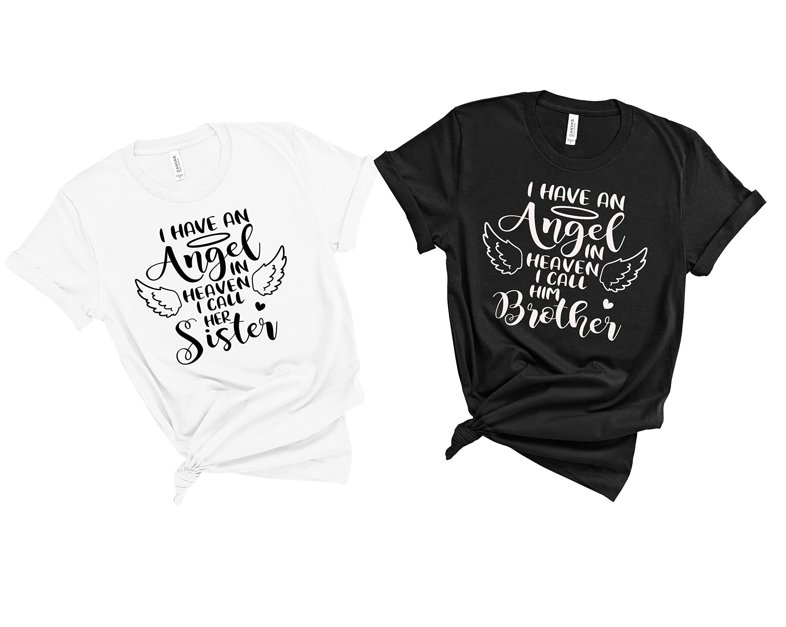 Heavenly Angel Mom T-Shirt - Memorial Gifts for Loss of Mother, Dad, Sister or Brother - Comforting Apparel for Mother's Day & Father's Day - Perfect for Remembrance & Family Gatherings