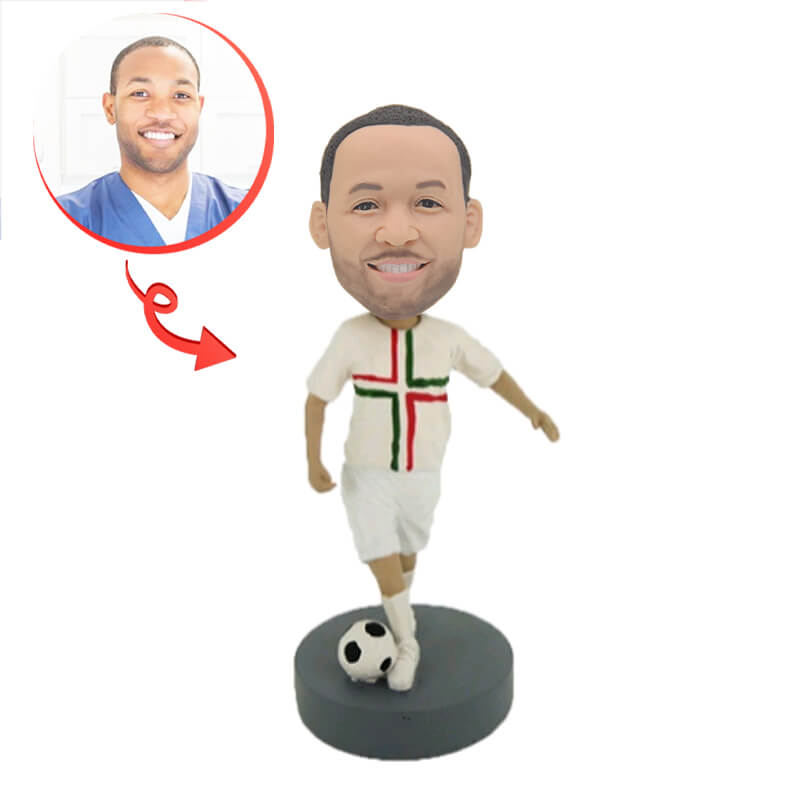 Custom Soccer Player Bobblehead - Personalized Football Figurine Gift for Fans & Collectors | Perfect for Birthdays, Anniversaries & Sports Memorabilia Displays