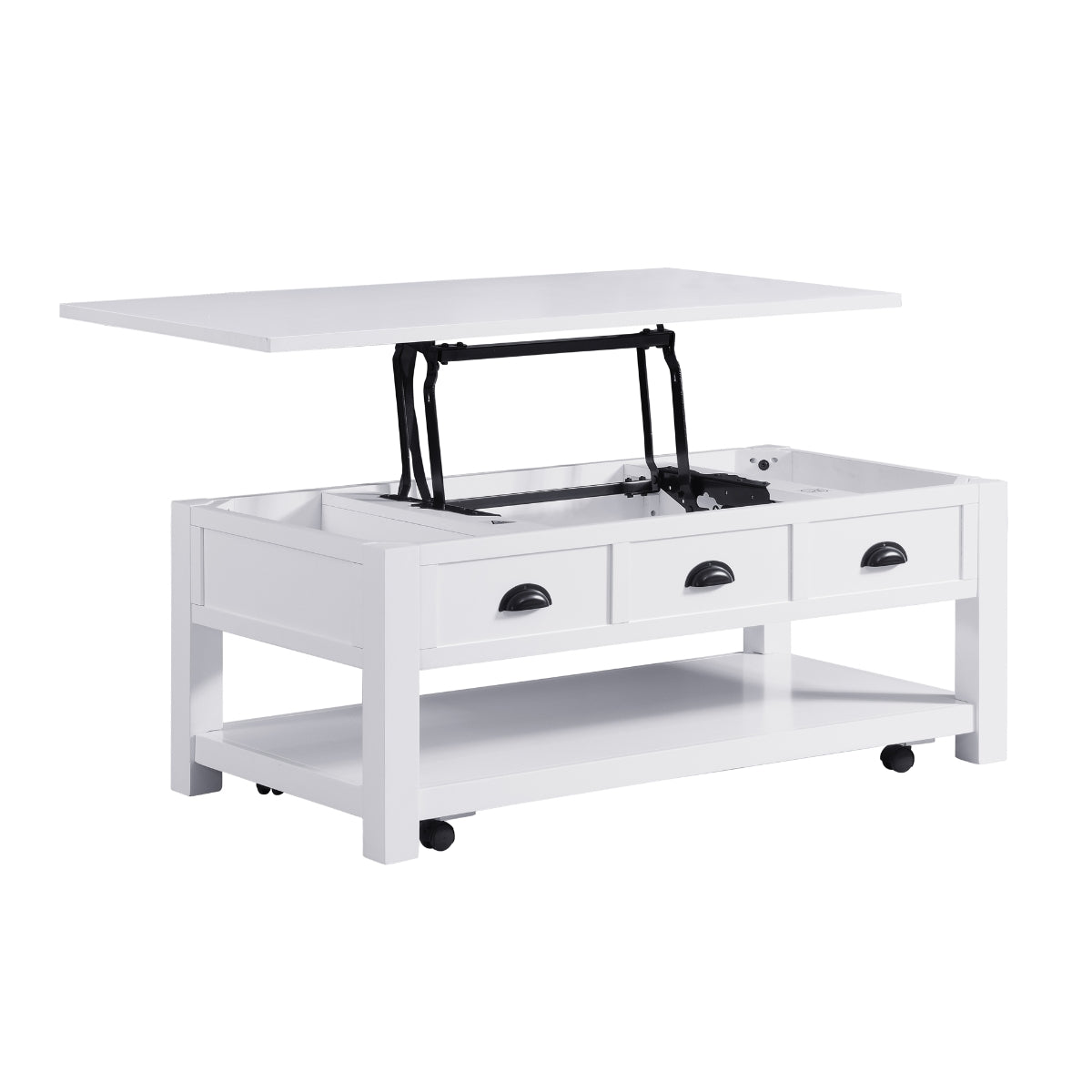 Champlain Lift Top Coffee Table with Storage - Modern Lift-Top Design with Hidden Storage Compartment for Living Room, Office, or Small Spaces
