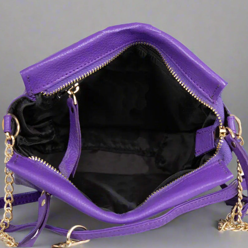 BOL Women's Crossbody Leather Bag with Adjustable Chain & Leather Strap - Stylish Purse for Work, Travel & Everyday Use