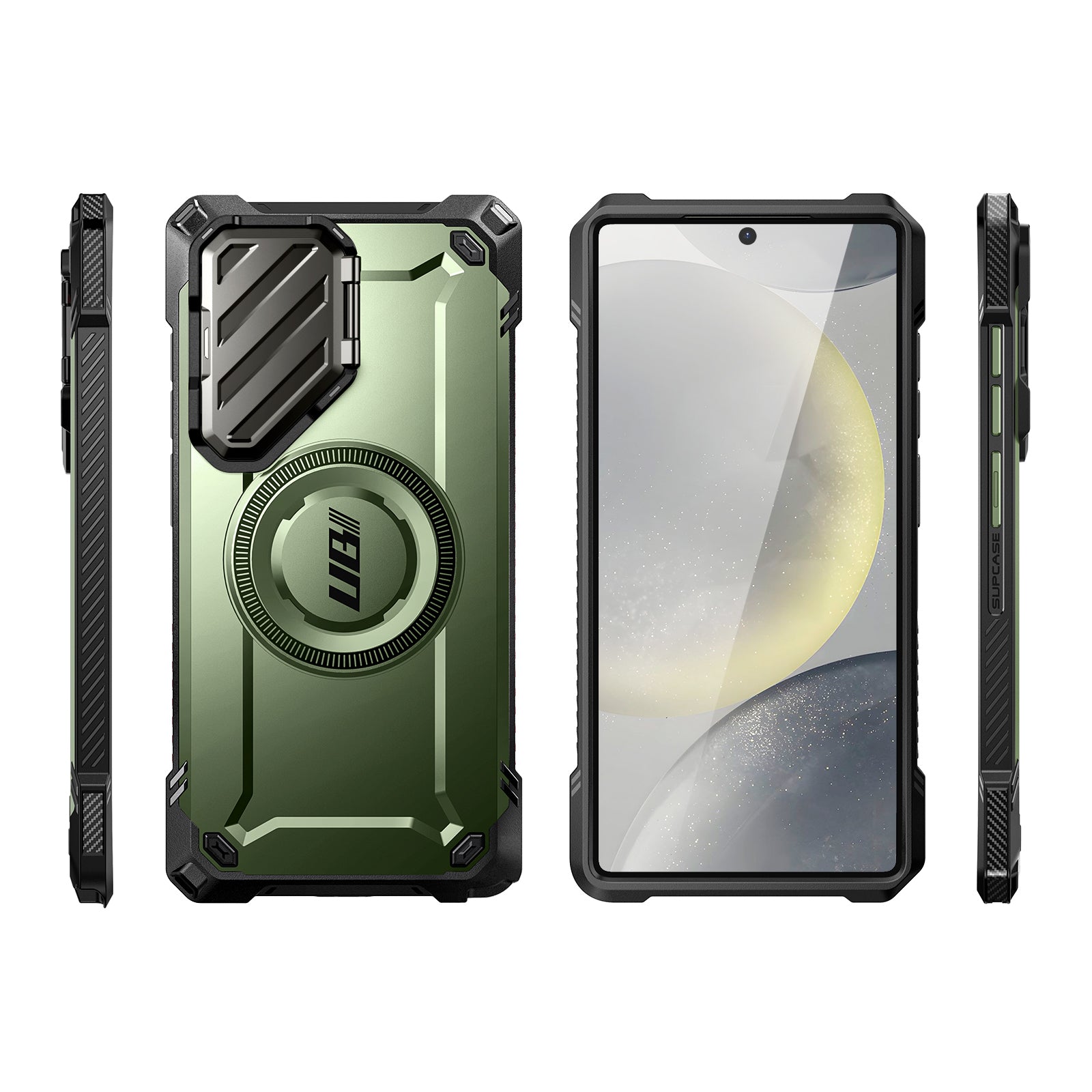 Samsung Galaxy S25 Ultra Unicorn Beetle MAG XT Protective Bumper Case - Dark Green | Shockproof & Magnetic Phone Cover for Outdoor Adventures & Daily Use