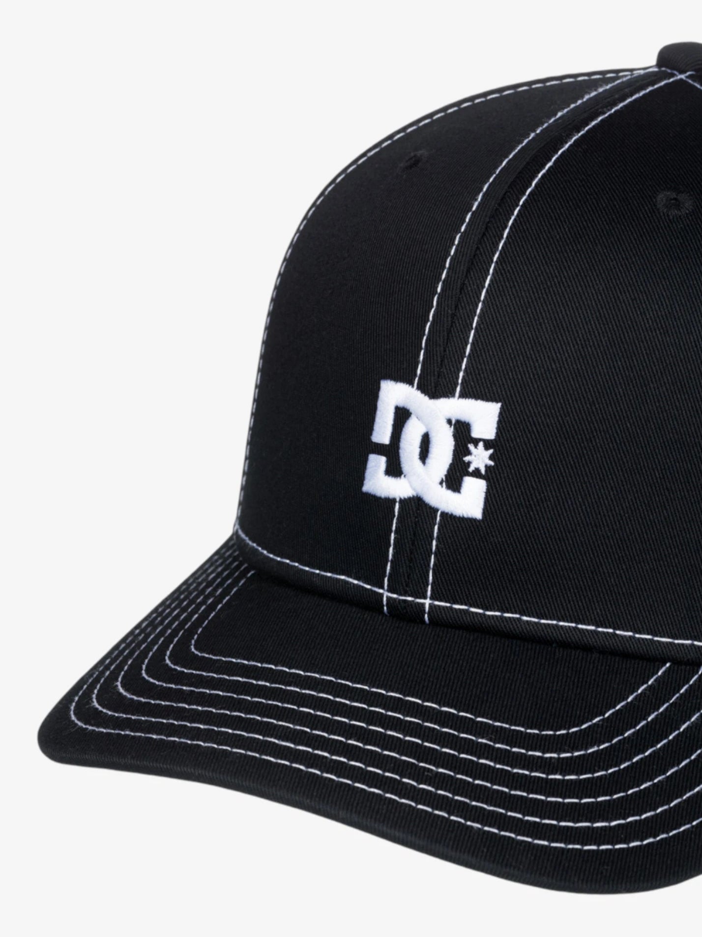 DC Star Black & White Baseball Cap - Adjustable Snapback Hat for Men & Women - Perfect for Casual Wear, Sports, and Outdoor Activities