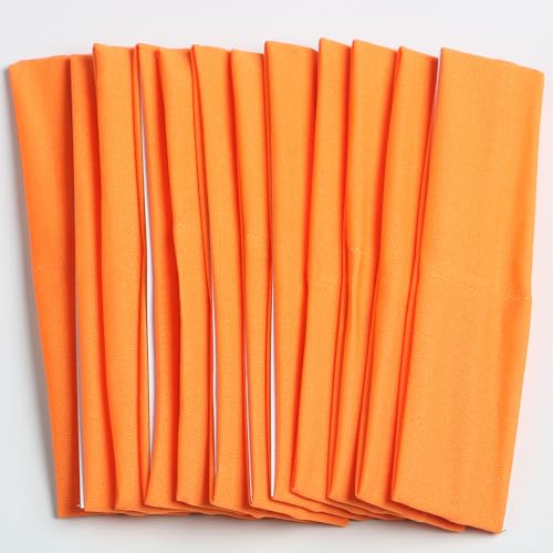 12pcs orange yoga sport headband