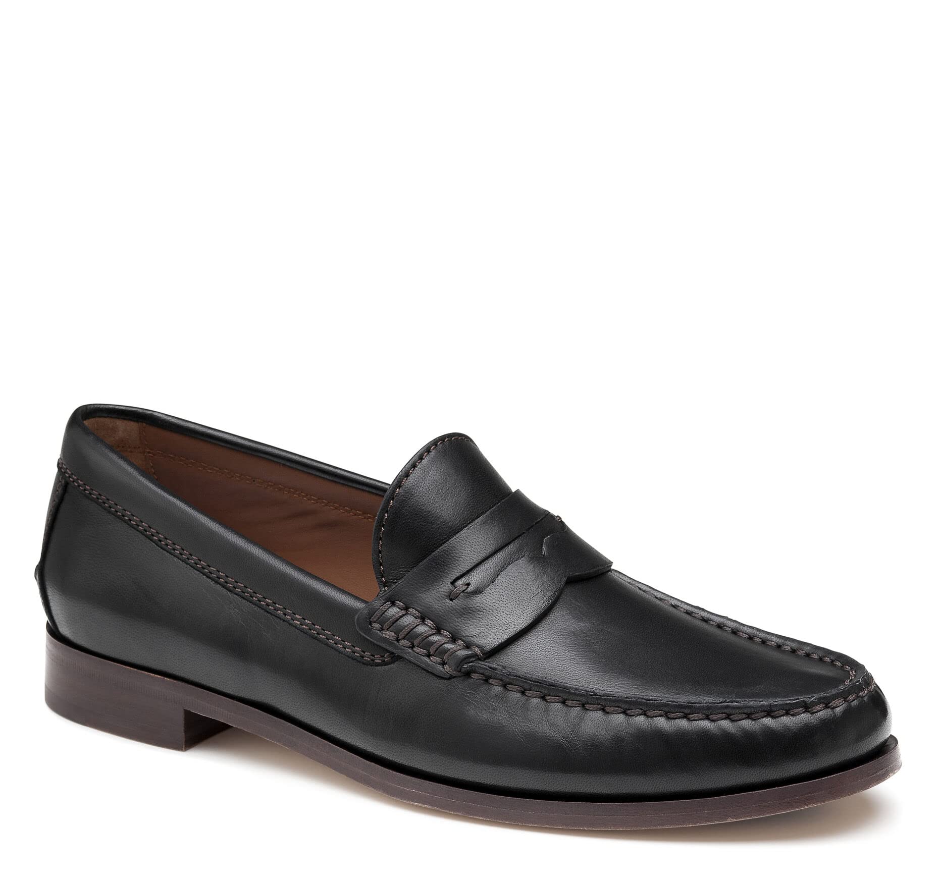 Johnston & Murphy Men’s Baldwin Penny Loafers - Genuine Leather Dress Shoes for Men with Cushioned Footbed & Durable Rubber Sole | Business Casual & Office Wear | Comfortable Slip-On Moccasin Shoes for Work, Weddings & Formal Events