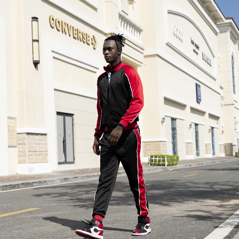 TOLOER Men's Activewear Full Zip Tracksuit Set - Warm Winter Sports Jogging Suit for Running, Gym & Casual Wear