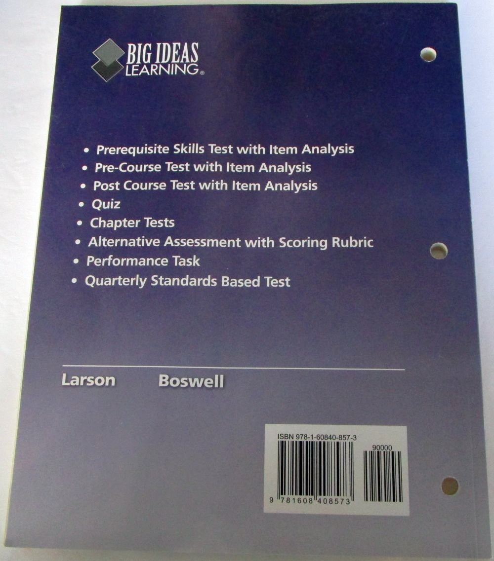 Big Ideas Math Algebra 2 Assessment Book - High School Math Textbook with Practice Problems & Tests | Perfect for Classroom Learning, Homeschooling & Self-Study
