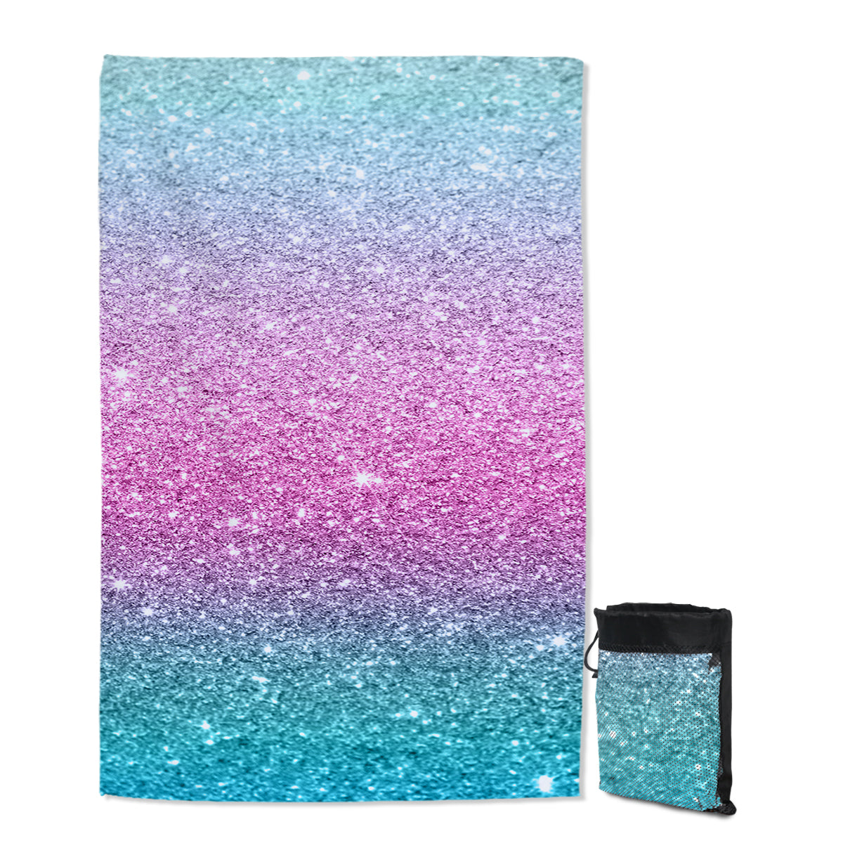 Mermaid Dreams Sand Free Beach Towel - Quick Dry, Super Absorbent, Lightweight & Portable - Perfect for Beach, Pool, Vacation & Outdoor Activities