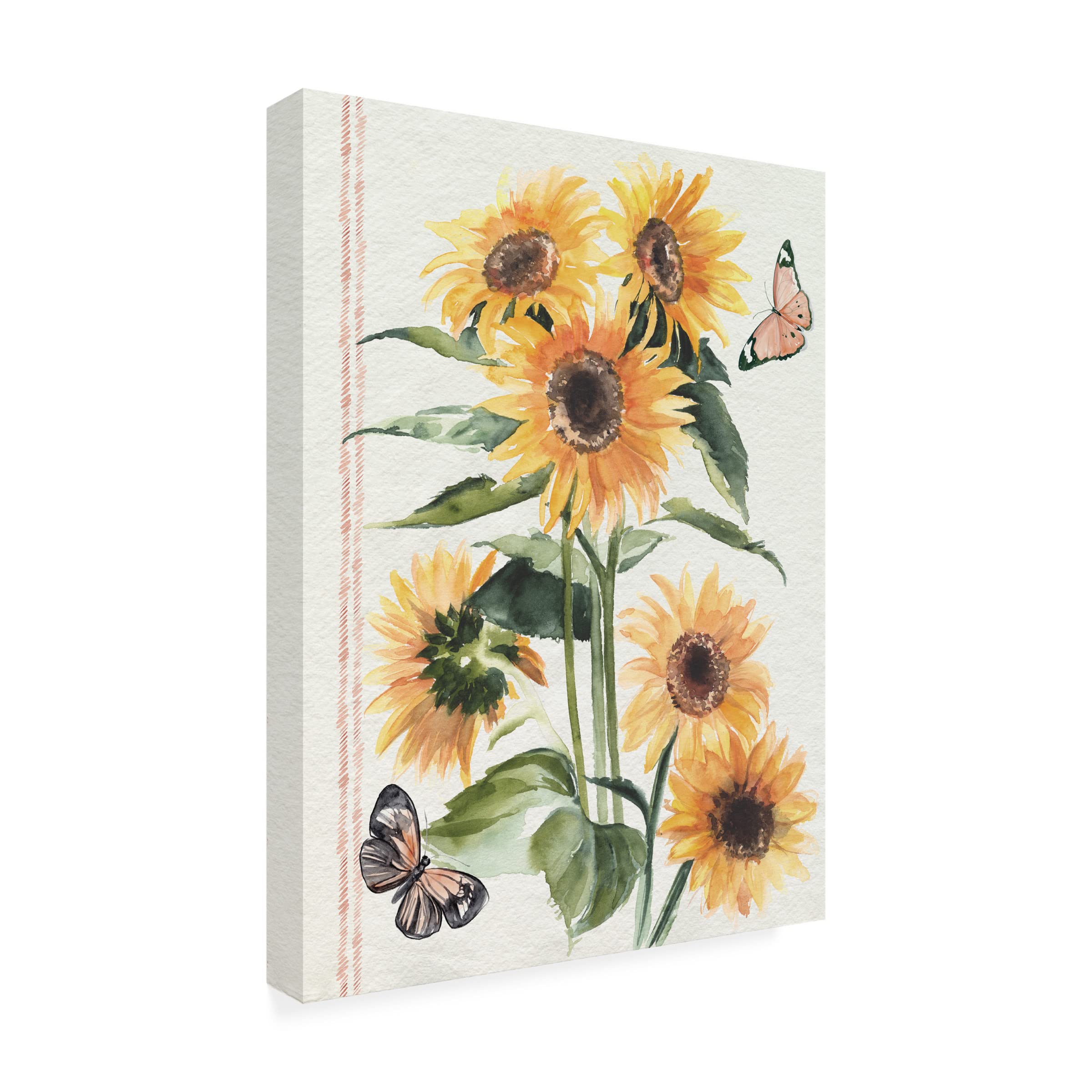 Jennifer Paxton Parker 'Autumn Sunflowers I' Canvas Wall Art Print - Handmade Floral Painting for Living Room, Bedroom & Office Decor - Perfect Gift for Home & Wedding