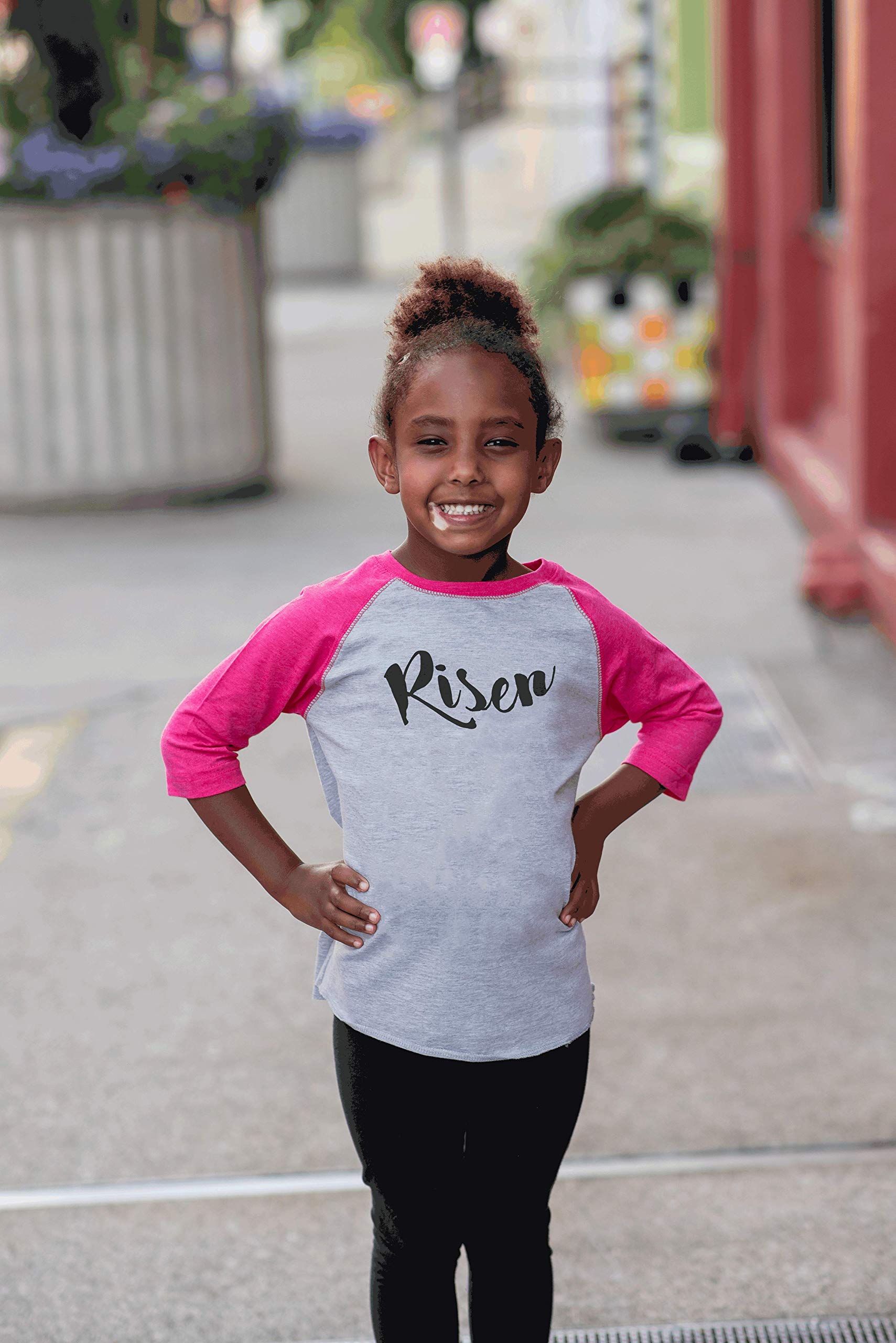 7 ate 9 Apparel Kids Easter Raglan T-Shirt - Pink Long Sleeve Graphic Tee for Boys & Girls - Perfect for Easter Celebrations, Spring Outfits & Family Photos