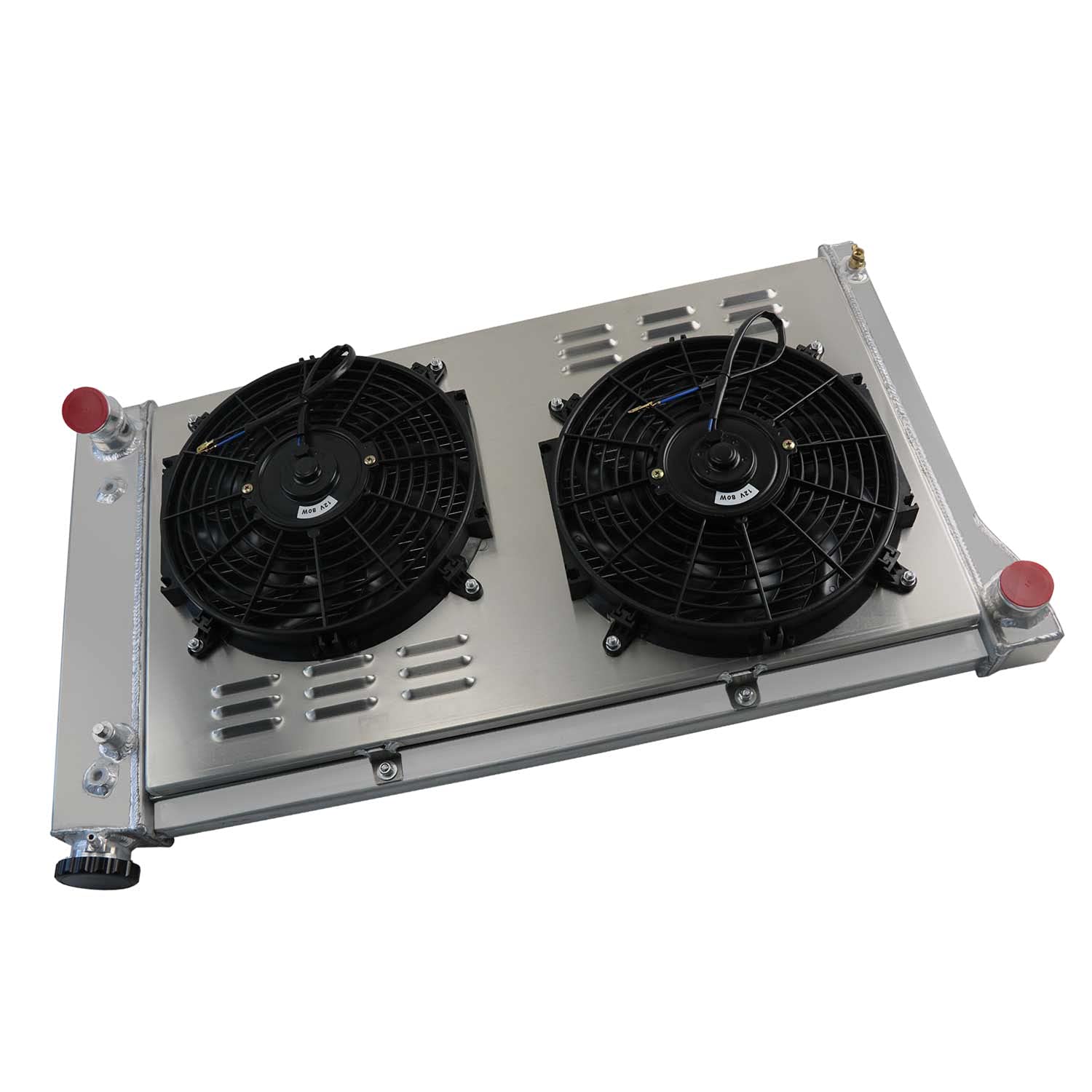 ECMRAD 3 Row Aluminum Radiator with Dual 12