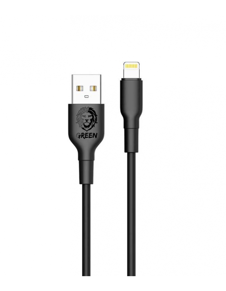 Premium Green Lion USB A to Lightning Cable - Fast Charging & Data Sync for iPhone, iPad - Perfect for Home, Office & Travel