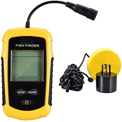 **Portable Fish Finder with Sonar Transducer & LCD Display – Handheld Fishfinder for Boat, Kayak, Shore & Ice Fishing – Depth Sounder for Anglers & Fishing Enthusiasts**    *(Use Cases: Perfect for freshwater and saltwater fishing, ice fishing adventures, kayak fishing trips, and shore fishing expeditions.)*