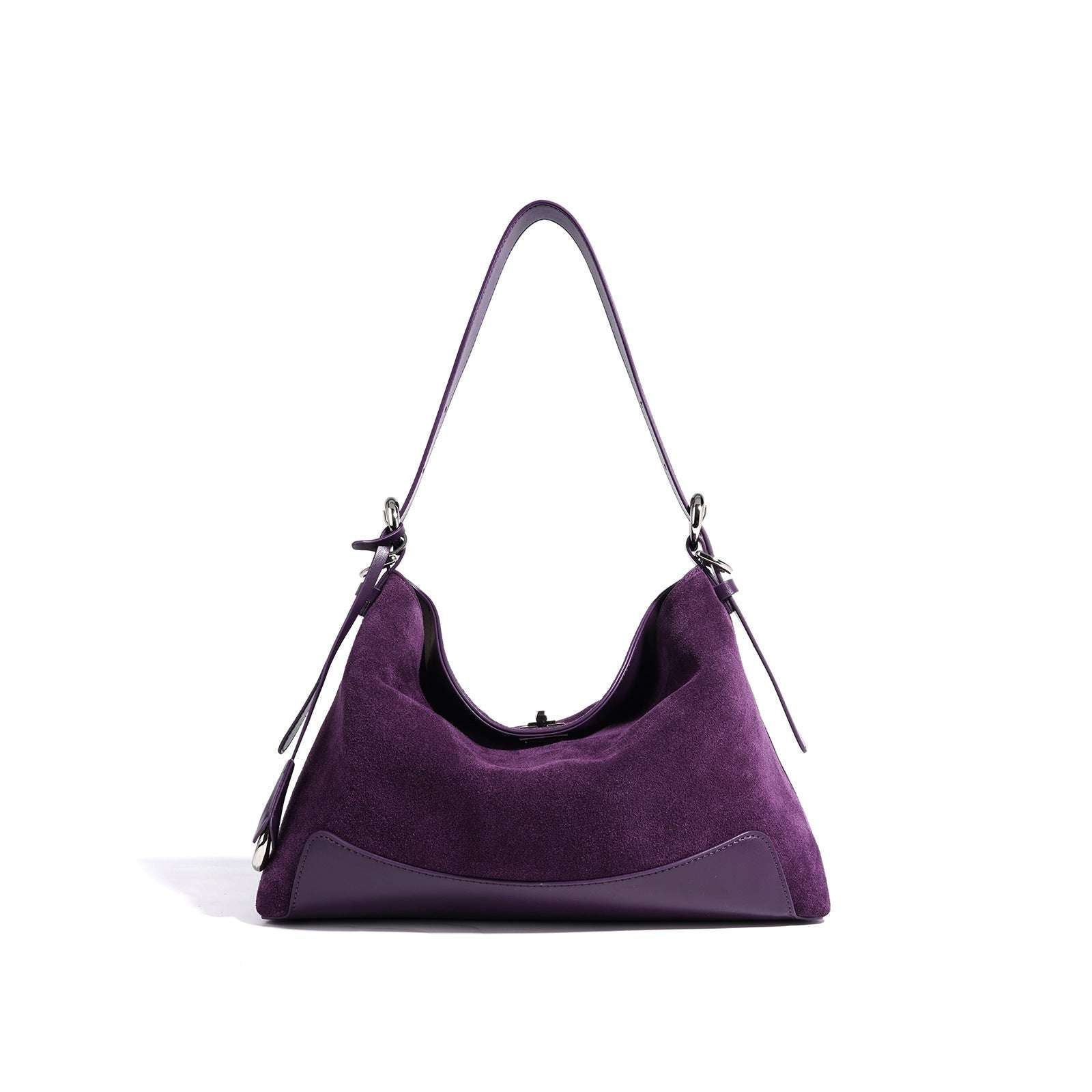 Stylish Suede Leather Shoulder Bag for Women - Fashionable Crossbody Purse with Adjustable Strap - Perfect for Work, Travel & Everyday Use