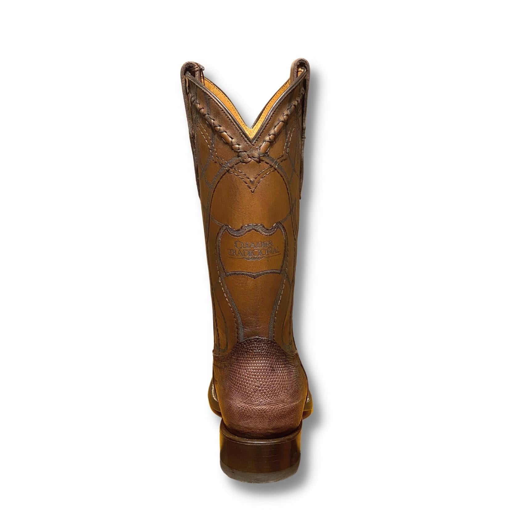 Men's Cuadra Brown Cowboy Rodeo Boots - Genuine Lizard Leather Western Dress Boots for Rodeo, Country Dancing & Casual Wear