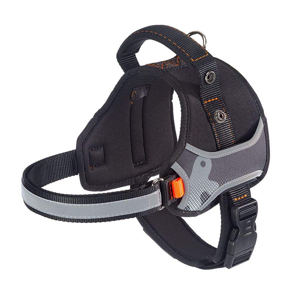 Ferplast Hercules Small Adjustable Padded Dog Harness - Scratchproof, Reflective for Night Visibility, Comfort Handle - Perfect for Walking, Training & Outdoor Adventures