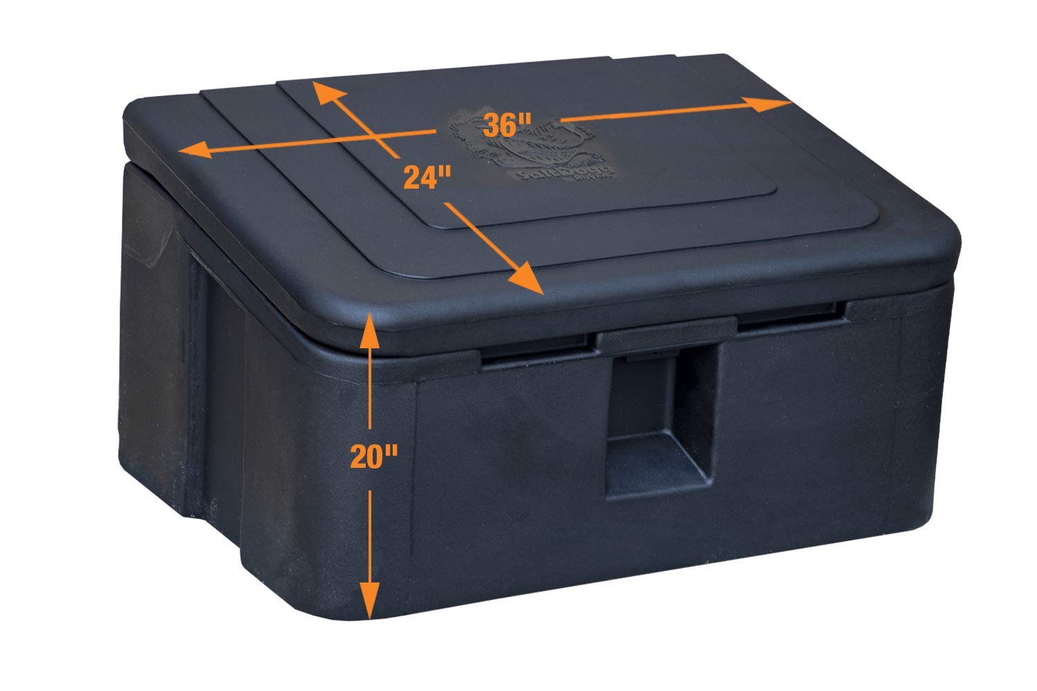 Heavy Duty 35 Gallon Poly Storage Bin - Corrosion-Free Multi-Purpose Container for Salt, Feed, Seed Storage | Ideal for Farm, Garage & Industrial Organization