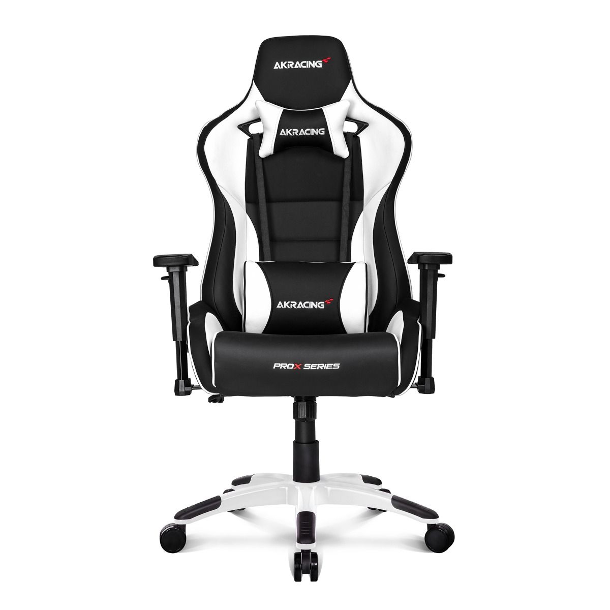 AKRacing ProX Ergonomic Gaming Chair - High Back Racing Style with Adjustable Lumbar Support & Headrest - White - Perfect for PC, PS5, Xbox Gaming & Home Office